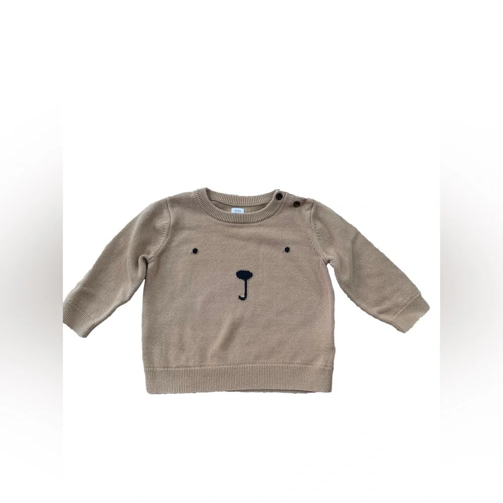 Baby Gap Size 12-18 Months Brannan Brown Bear Sweater